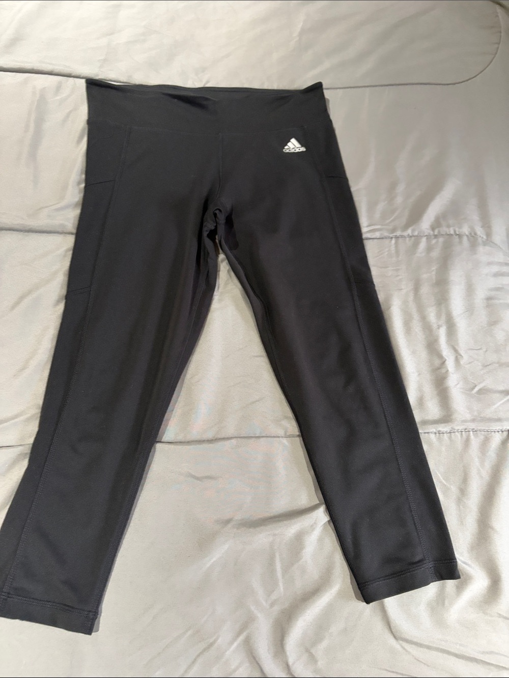 adidas Black Girls' Performance Leggings with Logo